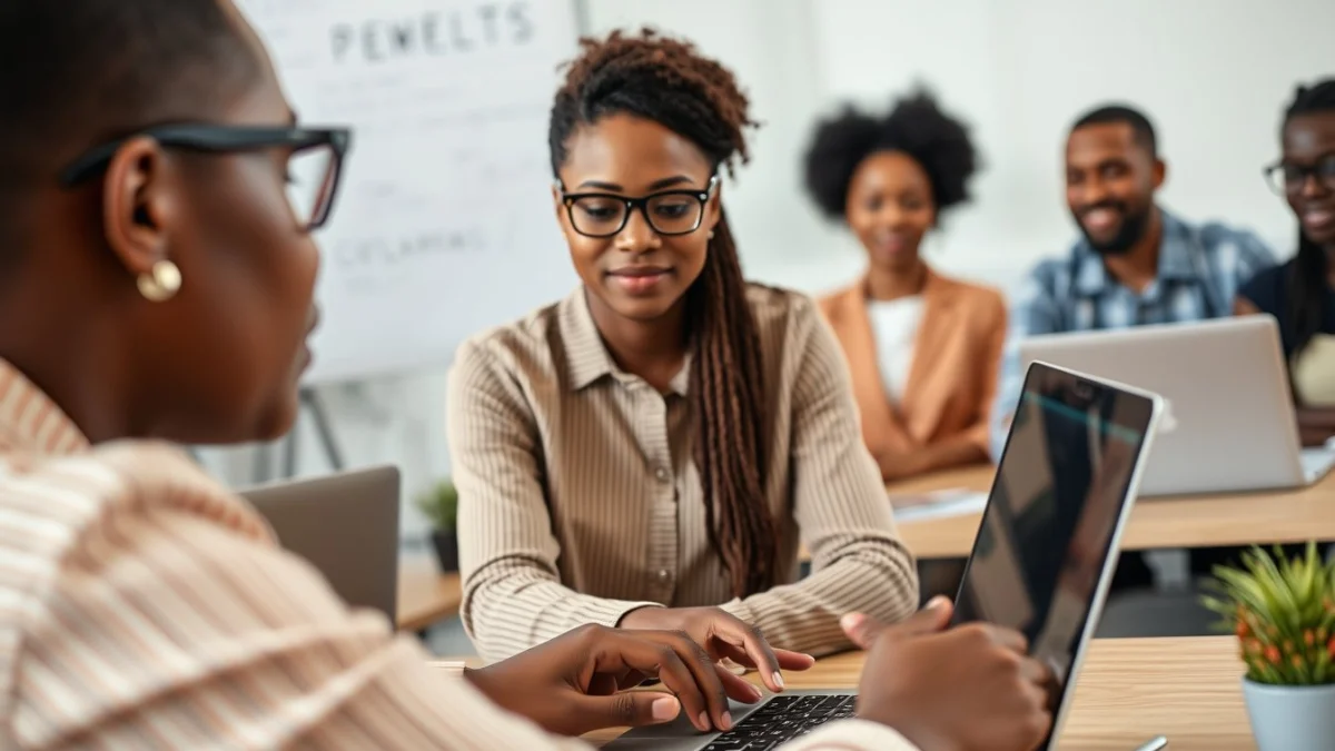 Professional learning office and administrative skills in a modern workspace