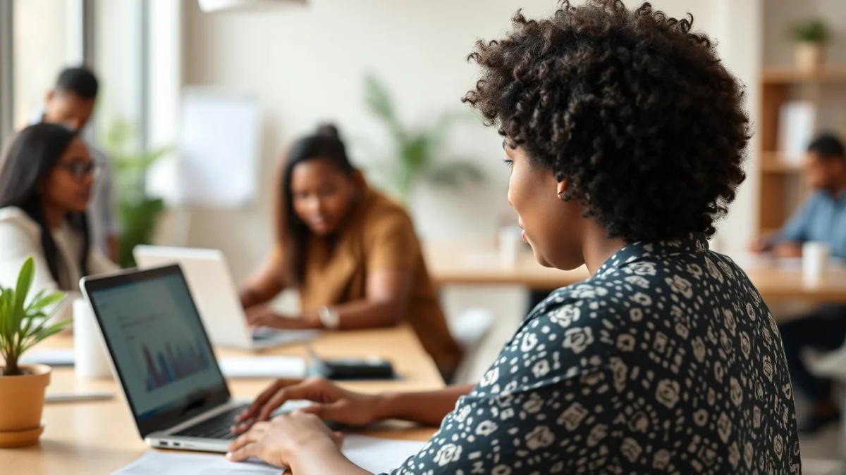 Professional learning office and administrative skills in a modern workspace