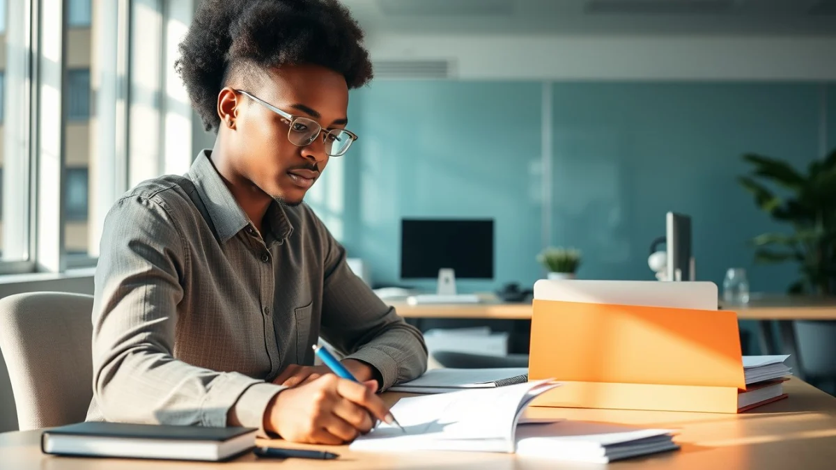 Professional learning office and administrative skills in a modern workspace