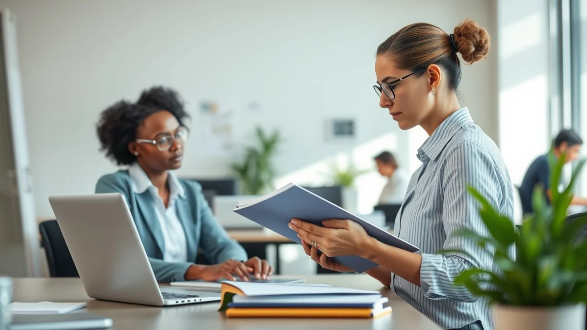 Professional learning office and administrative skills in a modern workspace