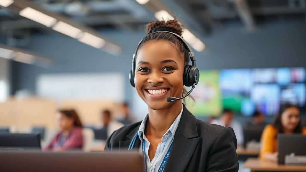 Person learning converting inquiries into confirmed bookings in a modern educational setting