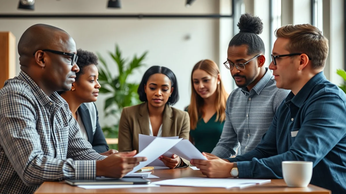 Person learning coordinating employee benefits in a modern educational setting