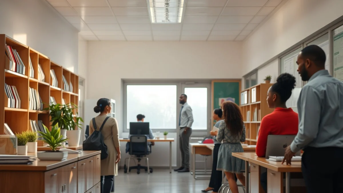 Professional learning office and administrative skills in a modern workspace
