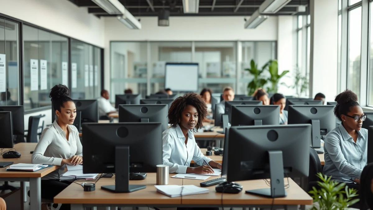 Professional learning office and administrative skills in a modern workspace