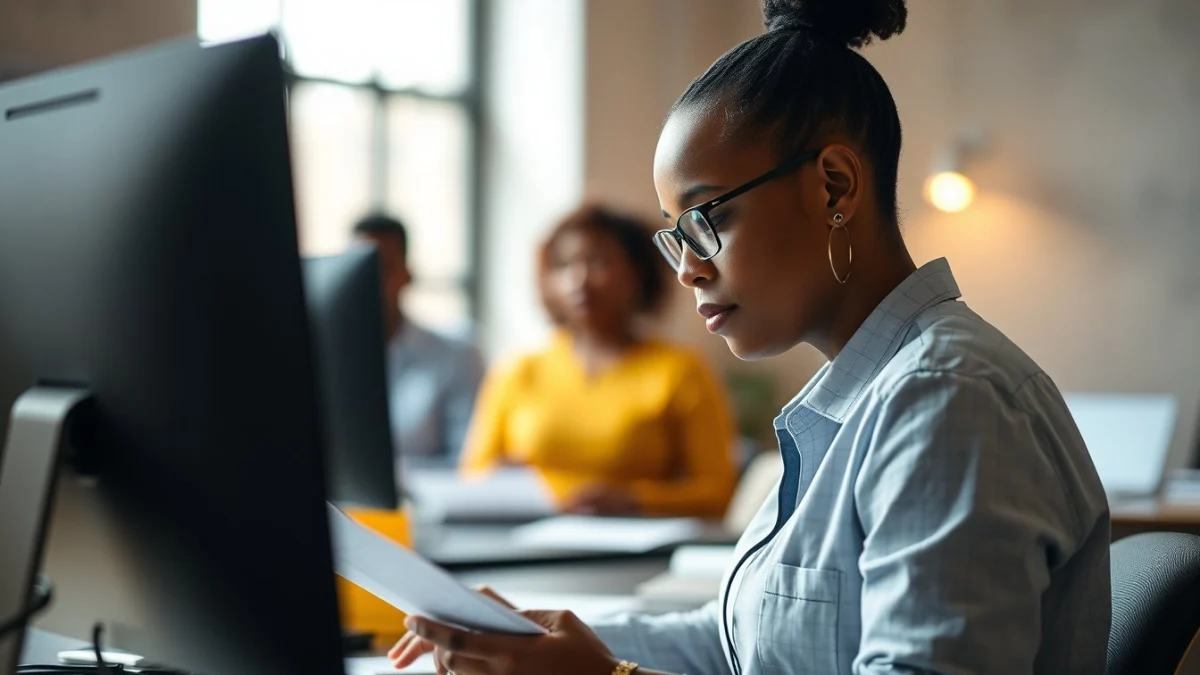 Professional learning office and administrative skills in a modern workspace