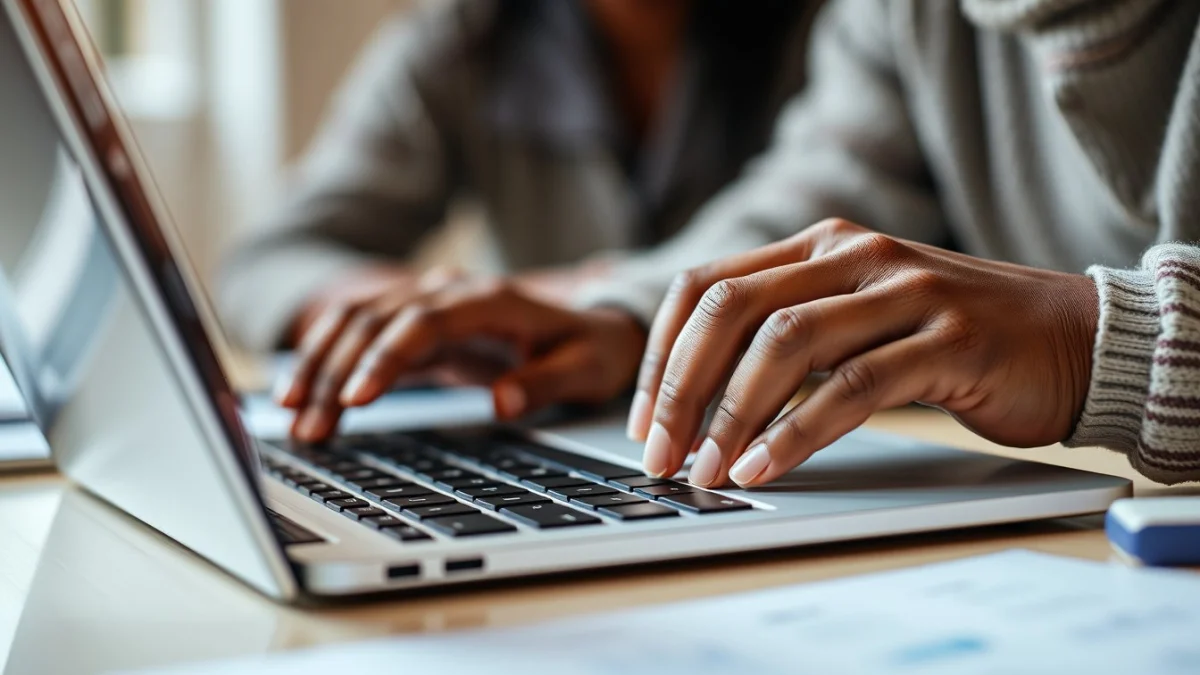 Person learning creating a practical marketing plan and timeline in a modern educational setting