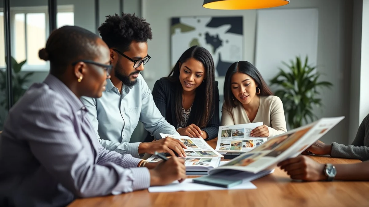 Person learning business skills in a clean modern workspace