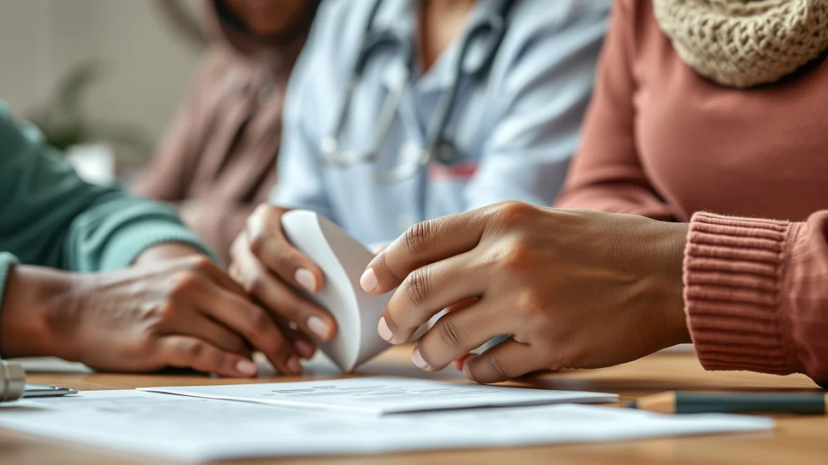 Learner studying caregiving skills in a professional training environment