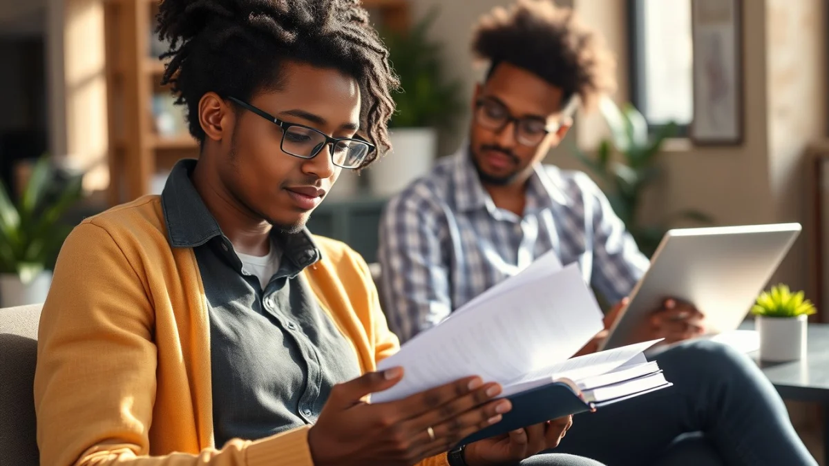 Person learning creating accurate invoices in a modern educational setting