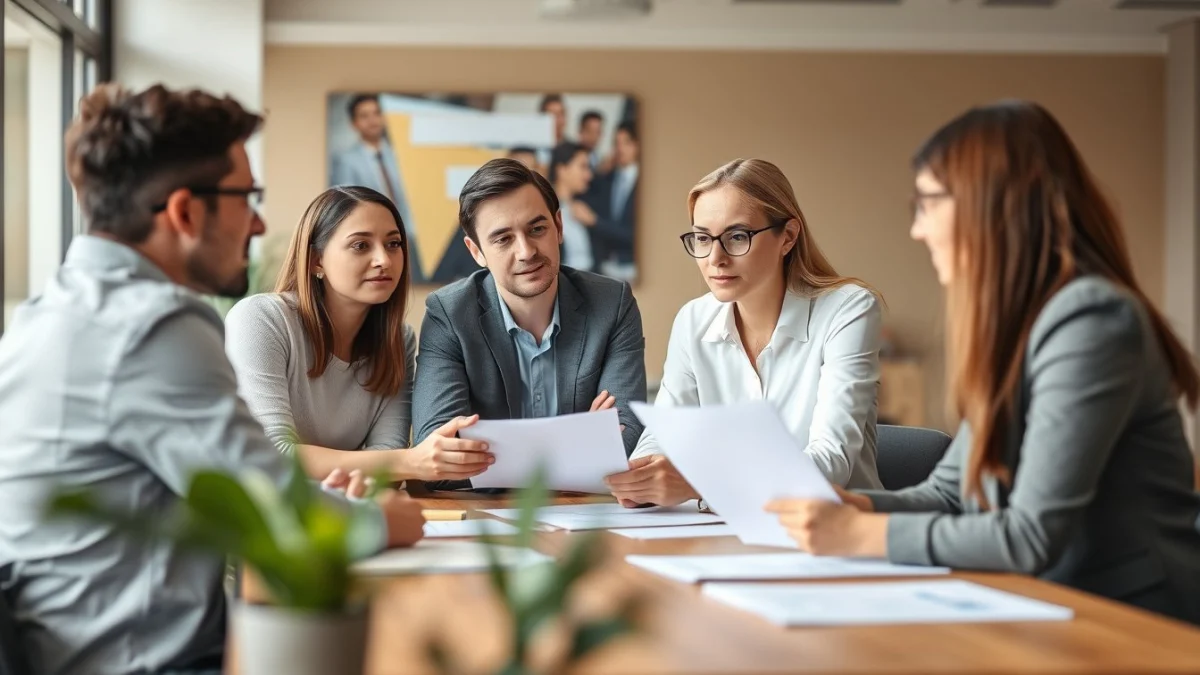 Person learning creating attractive job advertisements in a modern educational setting