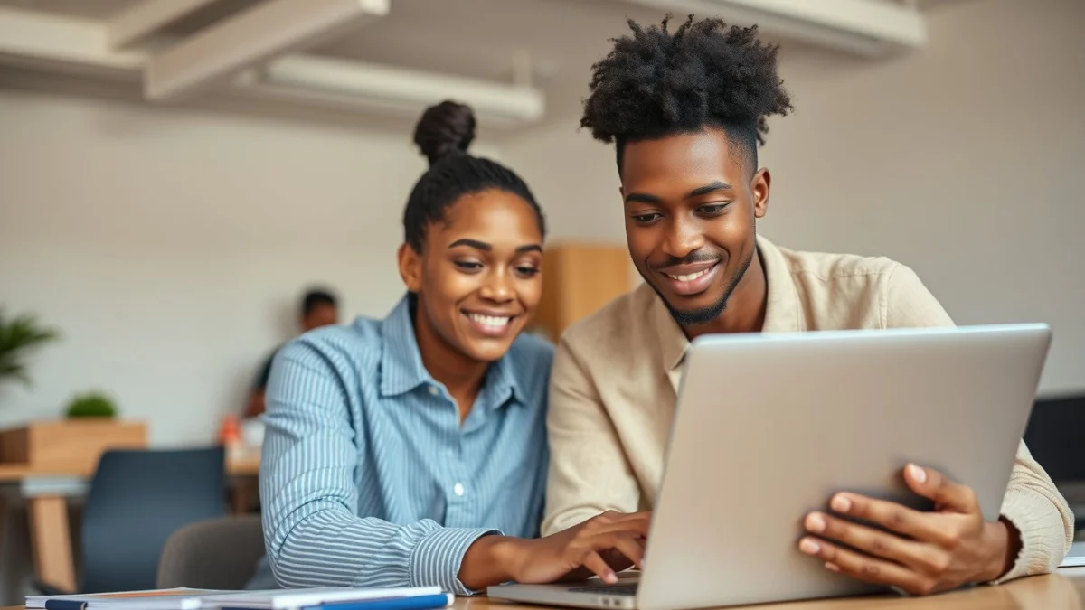 Person learning creating engaging posts for your audience in a modern educational setting