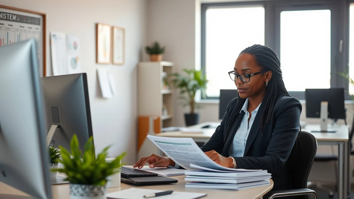 Professional learning office and administrative skills in a modern workspace