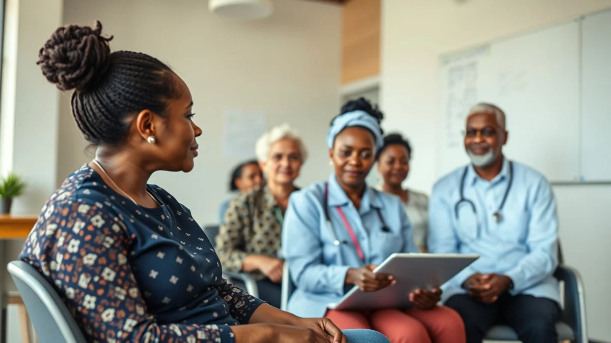 Learner studying caregiving skills in a professional training environment