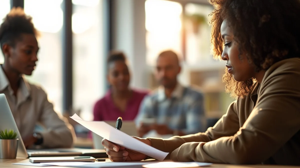 Person learning developing credit policies in a modern educational setting