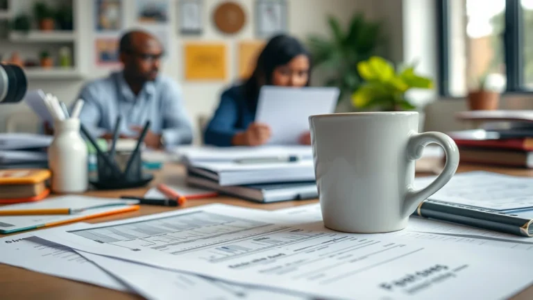Person learning business skills in a clean modern workspace