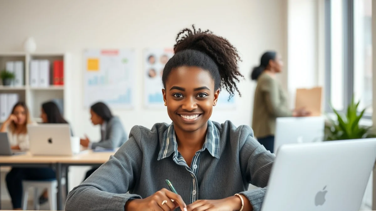 Professional learning office and administrative skills in a modern workspace