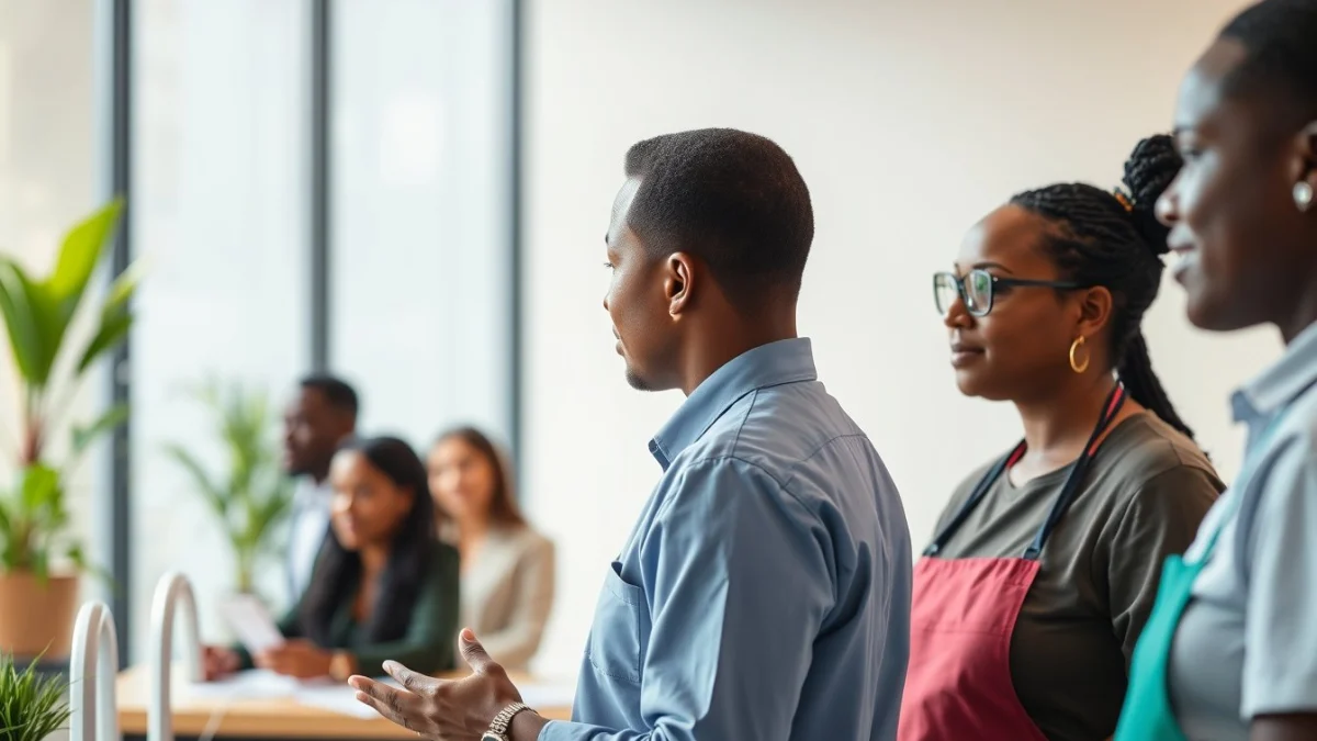 Person learning effective sourcing methods in south africa in a modern educational setting