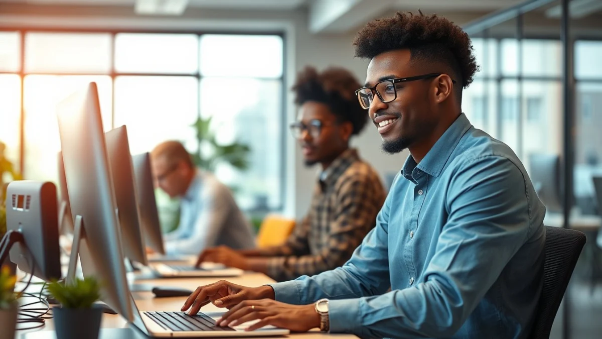 Professional learning office and administrative skills in a modern workspace