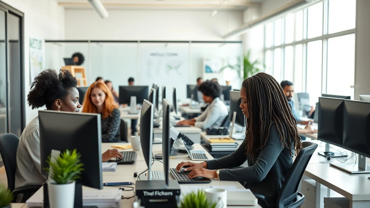 Professional learning office and administrative skills in a modern workspace