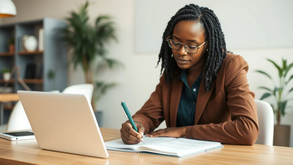 Professional learning office and administrative skills in a modern workspace