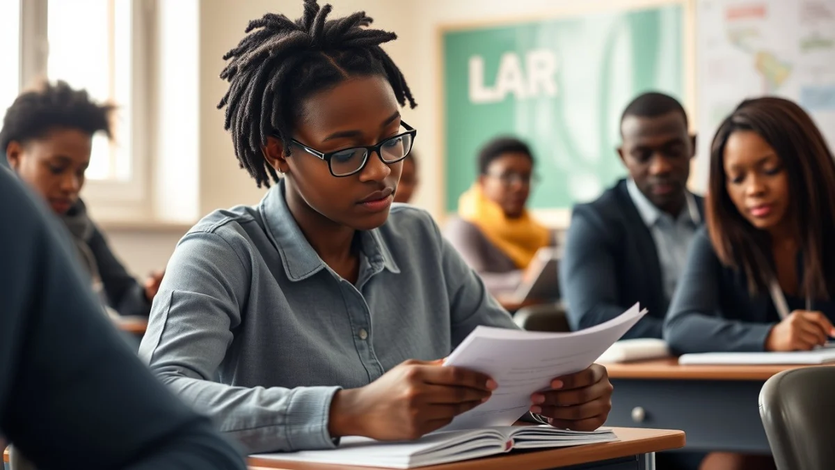 Learner studying caregiving skills in a professional training environment