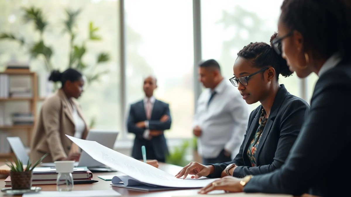 Person learning employee rights and employer responsibilities in a modern educational setting