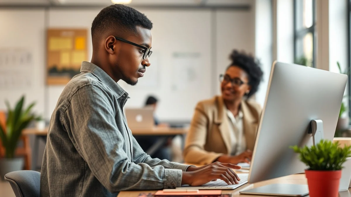 Professional learning office and administrative skills in a modern workspace