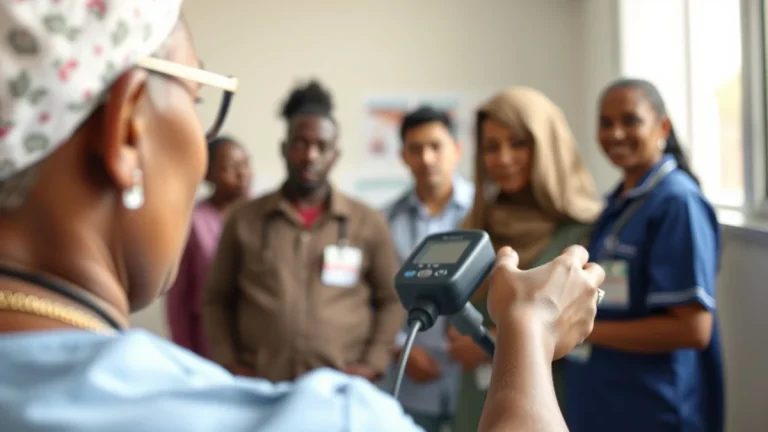 Learner studying caregiving skills in a professional training environment