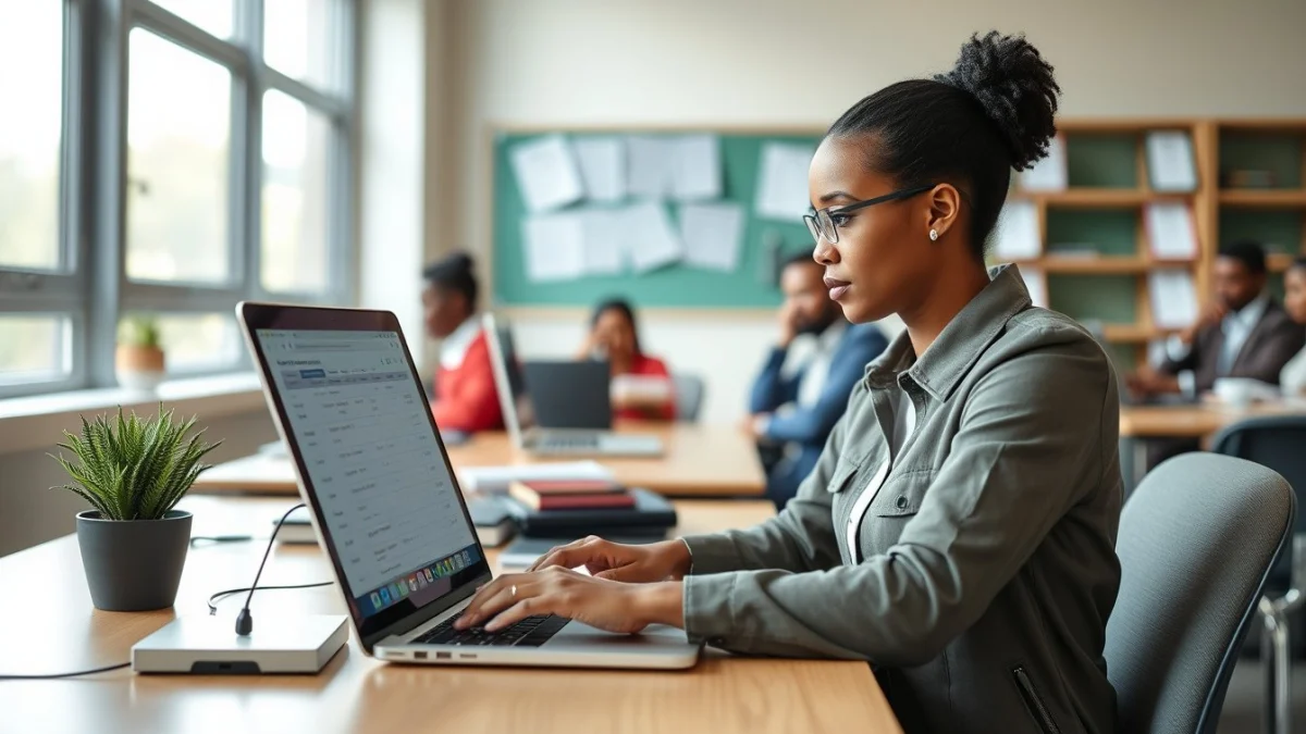 Professional learning office and administrative skills in a modern workspace