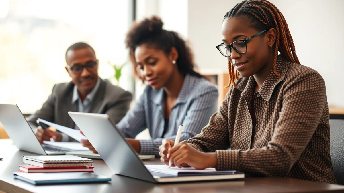 Professional learning office and administrative skills in a modern workspace