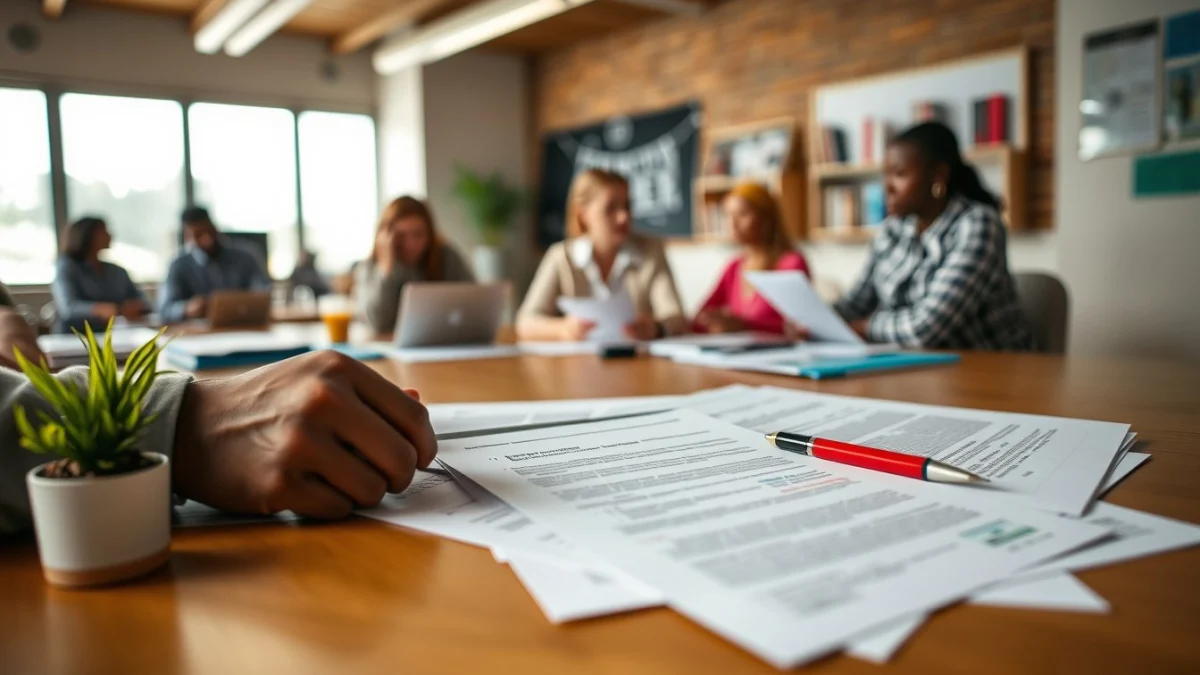 Person learning ethical considerations in the recruitment process in a modern educational setting