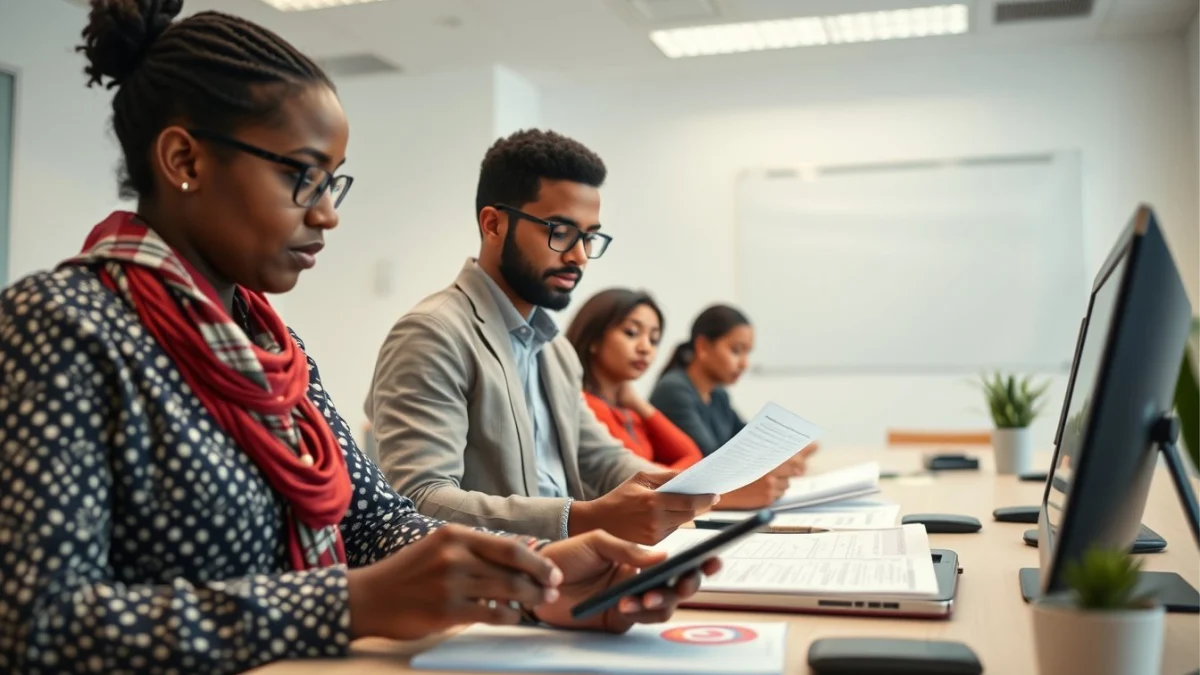 Professional learning office and administrative skills in a modern workspace