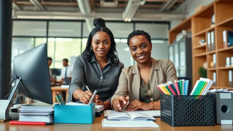 Professional learning office and administrative skills in a modern workspace