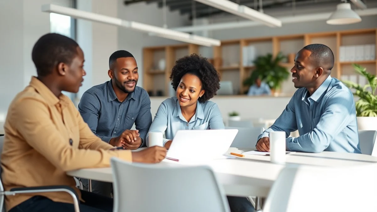 Person learning exploring social media manager job opportunities in south africa in a modern educational setting