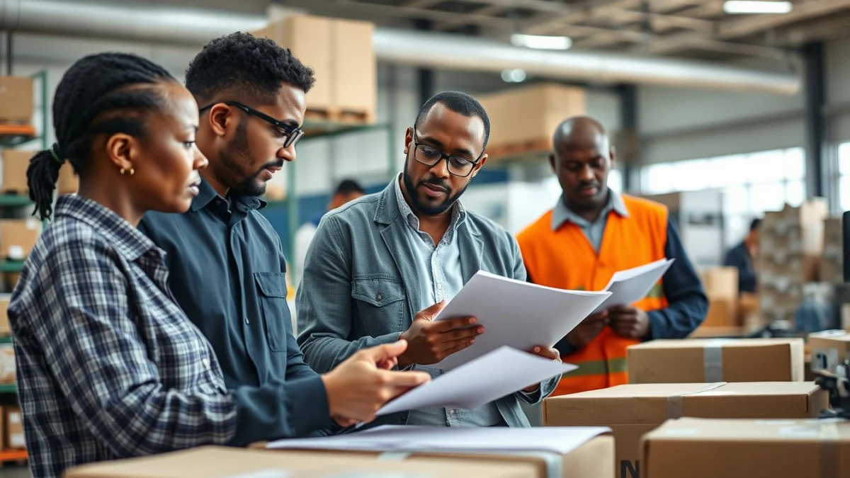 Person learning export requirements and procedures in a modern educational setting