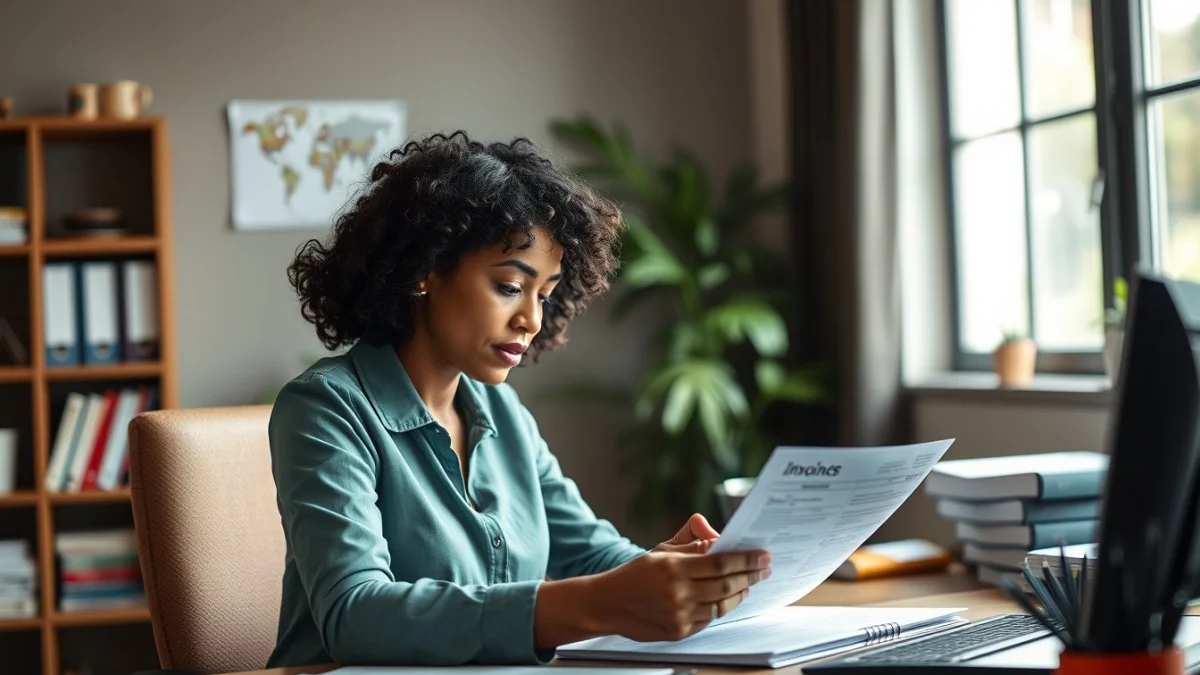 Person learning following up on overdue accounts in a modern educational setting