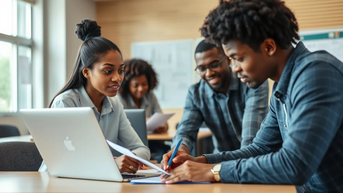 Person learning following up on overdue invoices in a modern educational setting