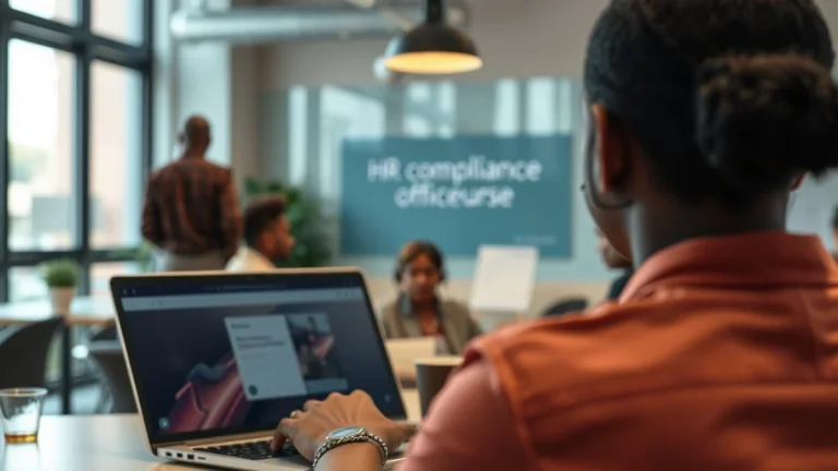 Person learning artificial intelligence skills on a laptop in a modern workspace