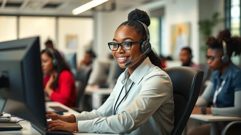 Person learning free reservations agent course with certificate in a modern educational setting