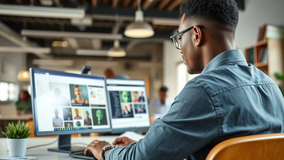 Person learning free resources for south african content marketers in a modern educational setting