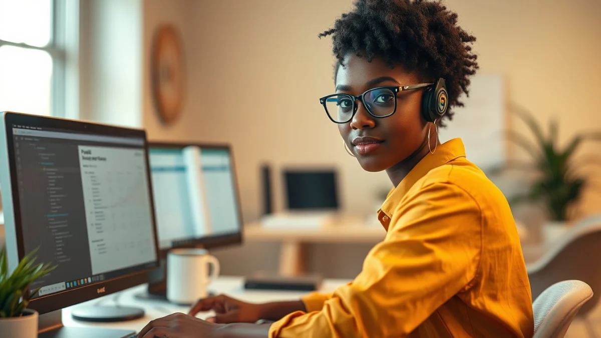 Professional learning office and administrative skills in a modern workspace