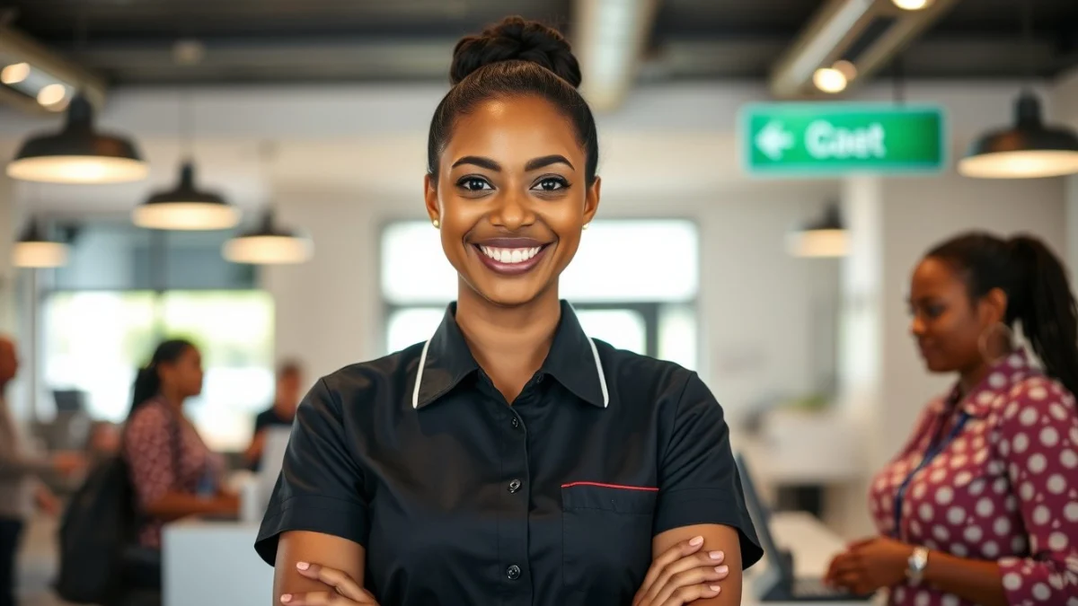 Person learning guest check-in and check-out procedures explained in a modern educational setting