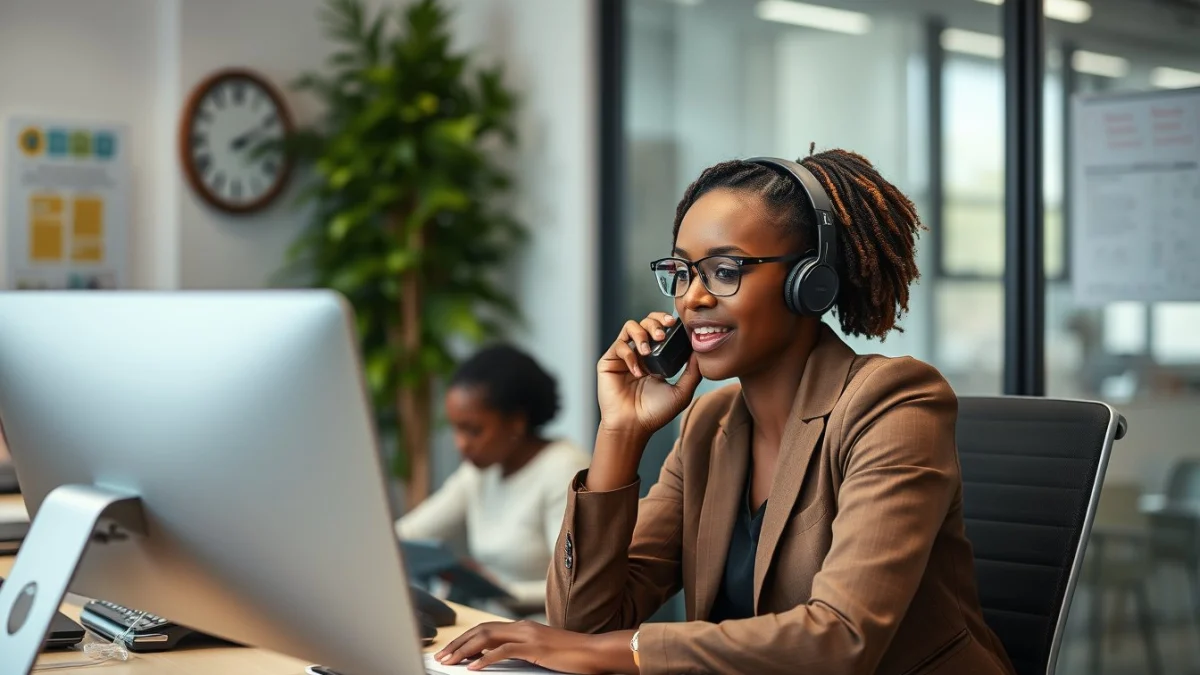 Professional learning office and administrative skills in a modern workspace
