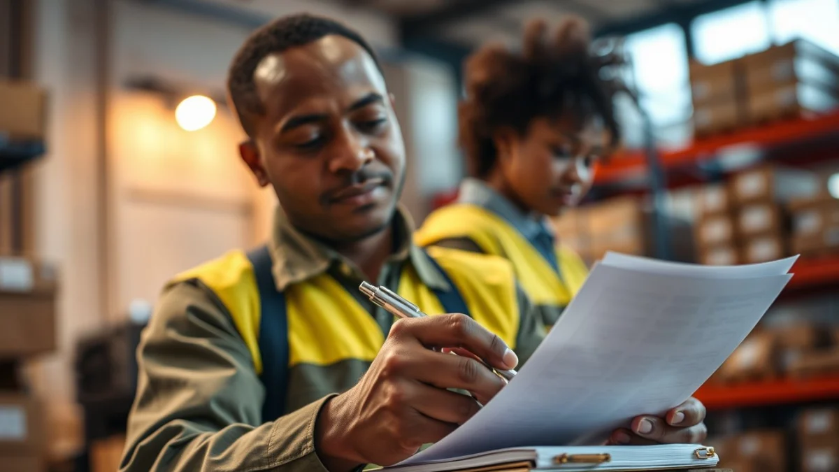 Person learning handling client and supplier queries in a modern educational setting