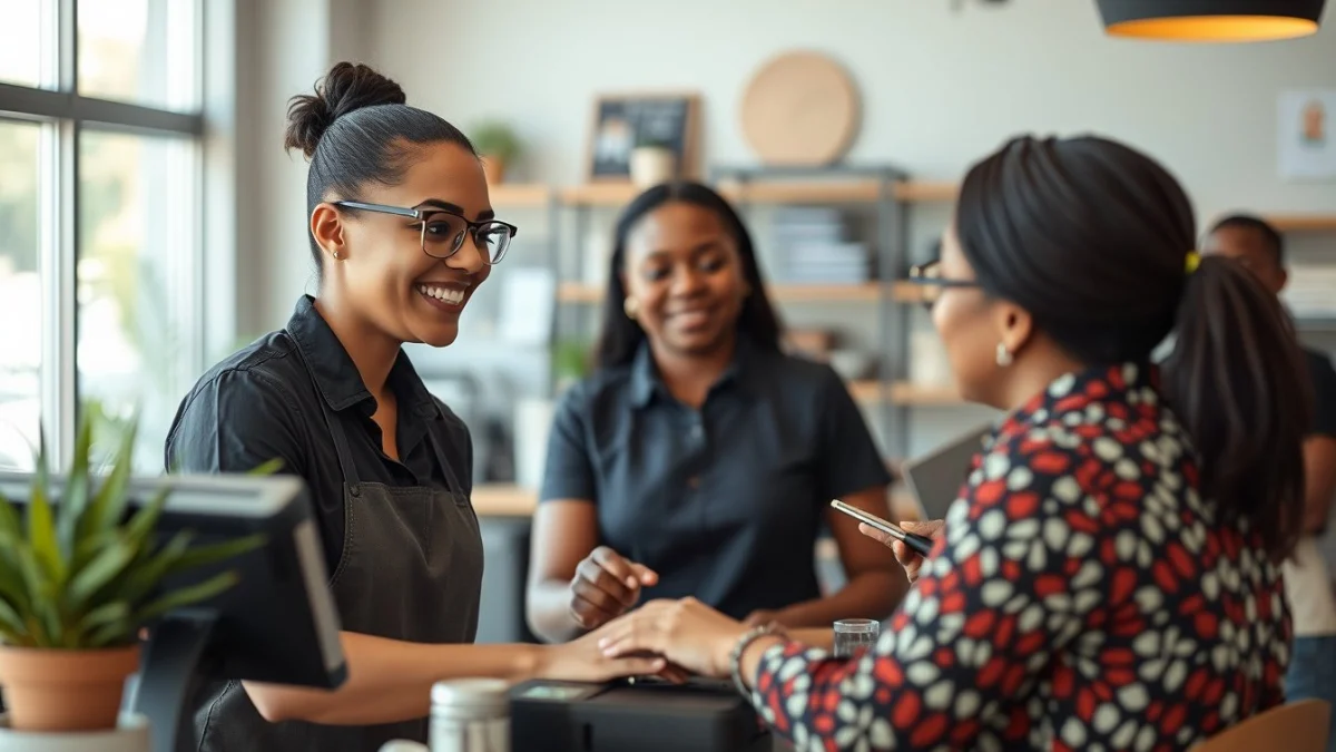 Person learning handling difficult guests with professionalism in a modern educational setting