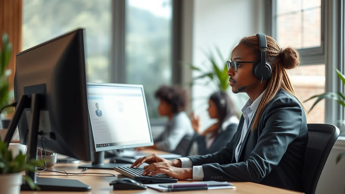 Professional learning office and administrative skills in a modern workspace