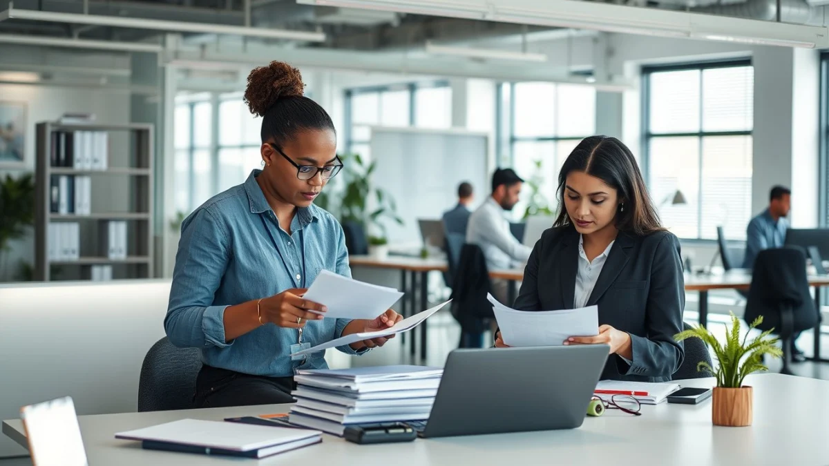 Professional learning office and administrative skills in a modern workspace