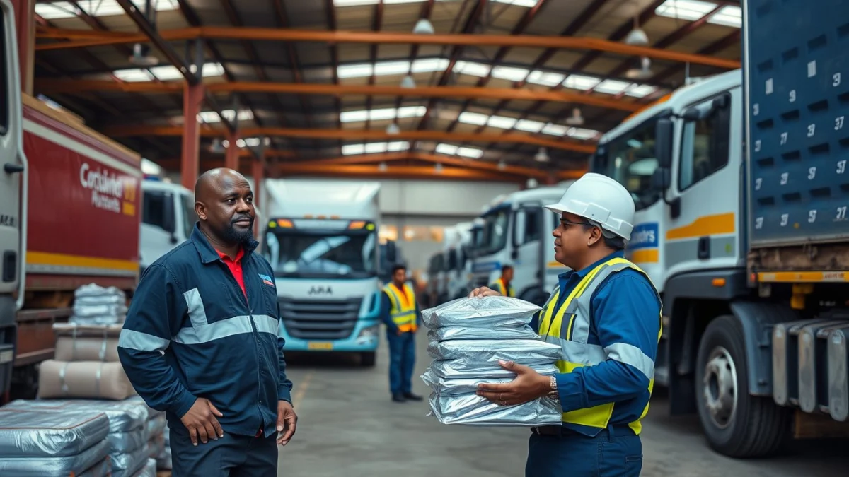 Person learning handling hazardous goods safely in a modern educational setting