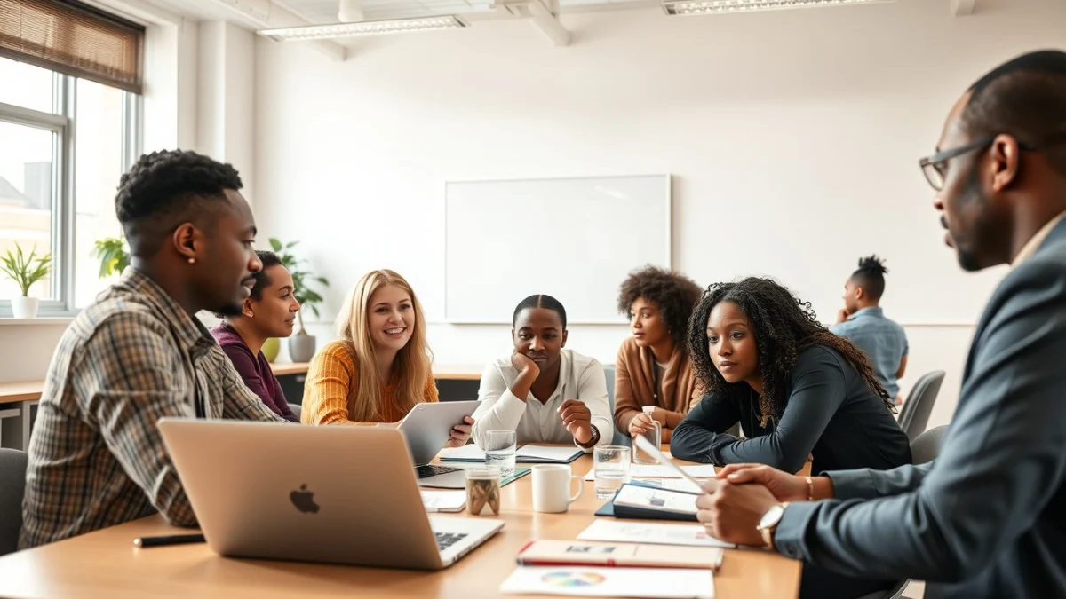 Person learning handling negative feedback professionally in a modern educational setting