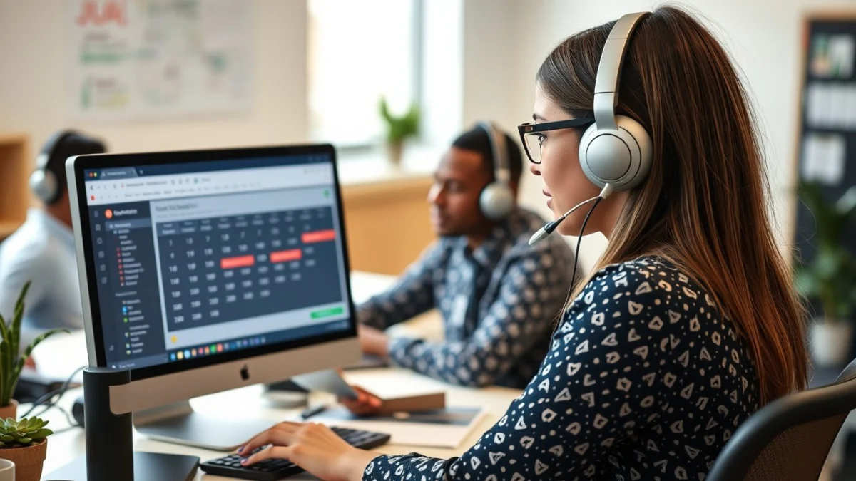 Professional learning office and administrative skills in a modern workspace